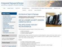 Tablet Screenshot of integratedsignage.com.au